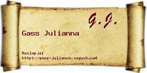 Gass Julianna névjegykártya